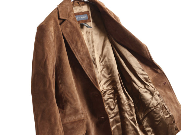 00s バナナリパブリック 本革 スウェード レザー テーラード ジャケット レディース S 程/ オールド 革ジャン ブレザー ブルゾン きれいめ