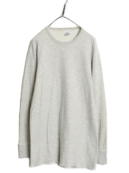 00s デュオフォールド 2レイヤー 長袖 Tシャツ メンズ L / オールド ロンT アンダーシャツ 無地 ストレッチ インナー カットソー シンプル