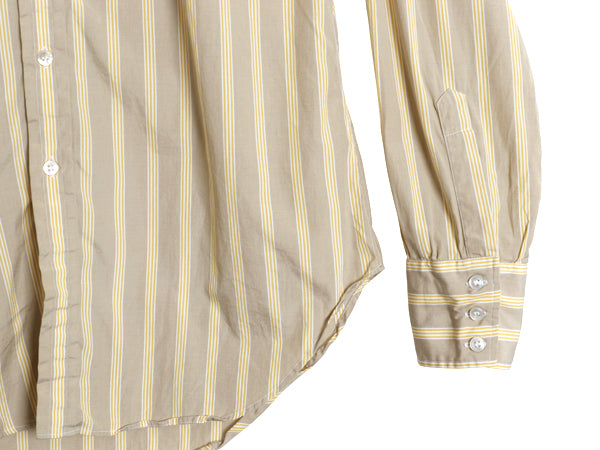 60s 70s イギリス製 ★ ターンブル&アッサー ストライプ クレリック シャツ メンズ L 程/ 古着 ヴィンテージ 長袖シャツ コットン ドレス