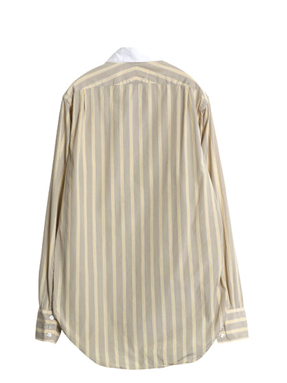 60s 70s イギリス製 ★ ターンブル&アッサー ストライプ クレリック シャツ メンズ L 程/ 古着 ヴィンテージ 長袖シャツ コットン ドレス