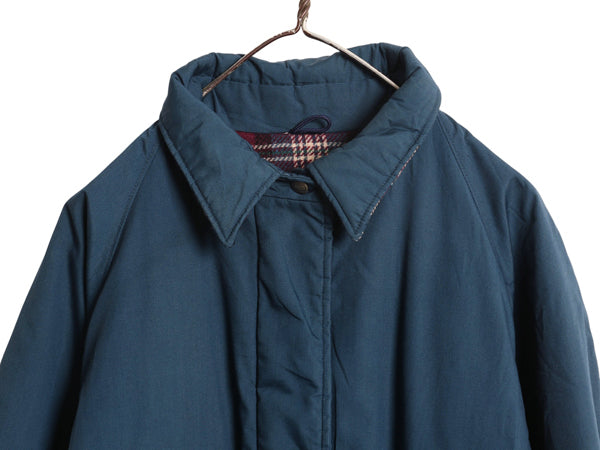 80s USA製 ウールリッチ ロング マウンテンパーカー ジャケット レディース L / ヴィンテージ コート 中綿 ウール ライナー付き マンパ 紺