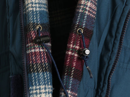 80s USA製 ウールリッチ ロング マウンテンパーカー ジャケット レディース L / ヴィンテージ コート 中綿 ウール ライナー付き マンパ 紺