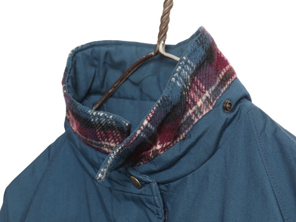 80s USA製 ウールリッチ ロング マウンテンパーカー ジャケット レディース L / ヴィンテージ コート 中綿 ウール ライナー付き マンパ 紺