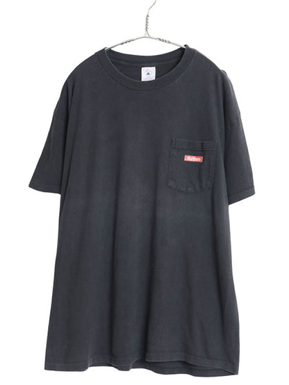 90s USA製 マルボロ 両面 プリント ポケット付き Tシャツ メンズ XL / オールド 当時物 企業 ポケT タバコ ヘビーウェイト 大きいサイズ 黒