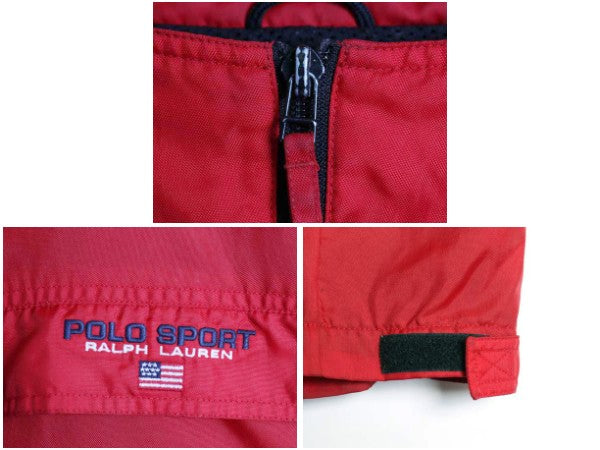 90s ポロスポーツ ラルフローレン ナイロン ジャケット メンズ XL オールド ポロ SPORTSMAN フルジップ ハイネック メッシュ ライナー付き