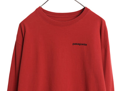 パタゴニア 両面 プリント 長袖 Tシャツ メンズ L 古着 アウトドア ロンT P6 ボックスロゴ オーガニック コットン カットソー クルーネック
