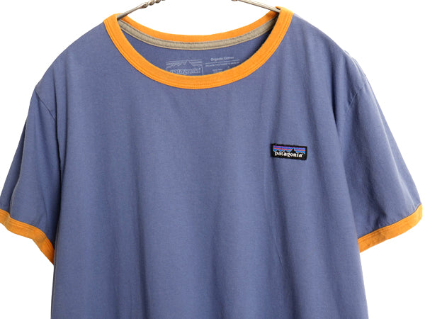 パタゴニア リンガー Tシャツ レディース XXL / 古着 アウトドア オーガニック コットン クルーネック ツートン ワンポイント 大きいサイズ