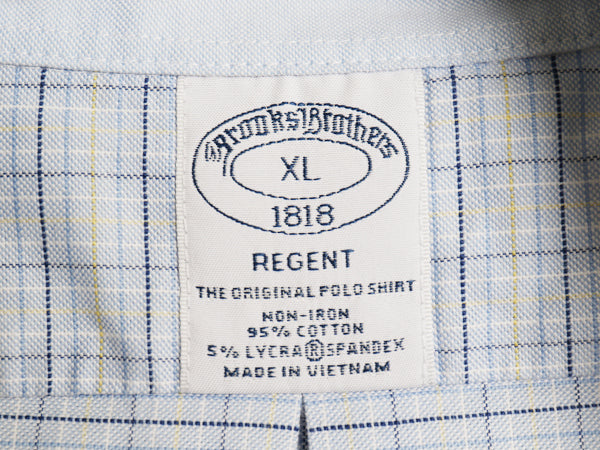 ブルックスブラザーズ チェック 長袖 ボタンダウン シャツ メンズ XL / 古着 REGENT オックスフォード ワンポイント 大きいサイズ ビジネス