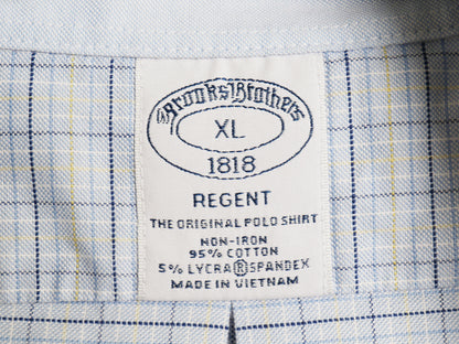 ブルックスブラザーズ チェック 長袖 ボタンダウン シャツ メンズ XL / 古着 REGENT オックスフォード ワンポイント 大きいサイズ ビジネス
