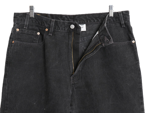 00s USA製 リーバイス 550 ブラック デニム パンツ メンズ 38 34 / オールド リラックス フィット テーパード ジーンズ ジーパン 赤タブ 黒