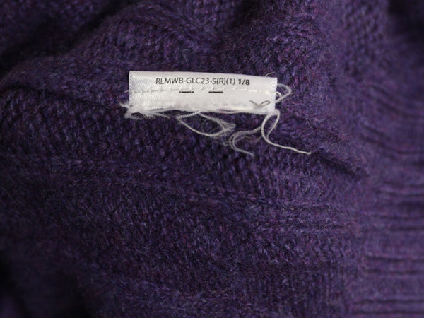 ポロ ラルフローレン ケーブル ニット セーター レディース M 古着 100% カシミヤ 長袖ニット ポニー無し 無地 シンプル きれいめ パープル