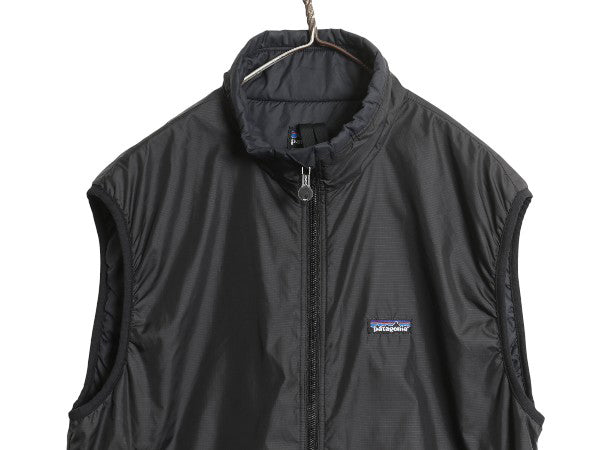 00s ★ パタゴニア パフボール ベスト メンズ レディース M 古着 04年製 オールド アウトドア ナイロン 中綿 フルジップ 重ね着 前開き 黒