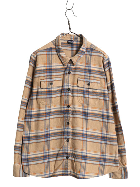 パタゴニア ロングスリーブ フィヨルド 長袖 フランネル シャツ レディース XL / 19年製 オーガニック コットン ネルシャツ 大きいサイズ