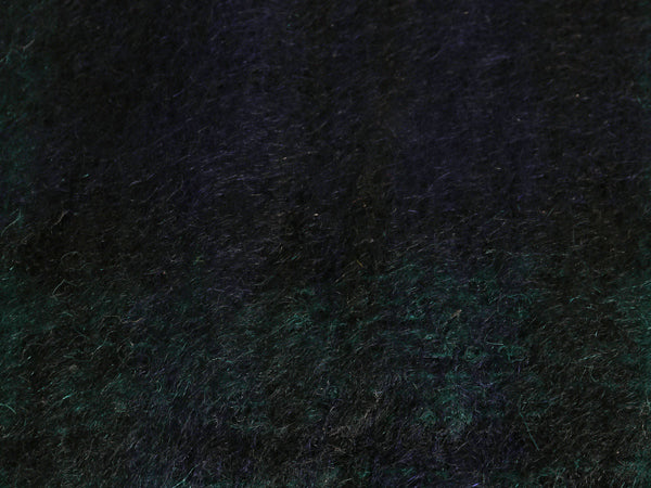 スコットランド製 HIGHLAND モヘア ウール ストール 古着 ブラックウォッチ  チェック フリンジ付き 大判 長め 大きいサイズ マフラー 毛足