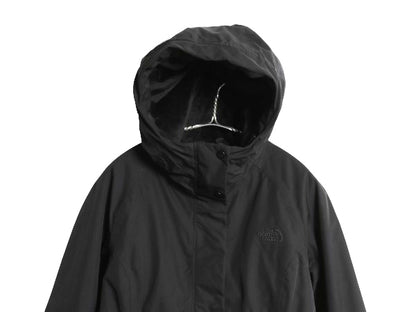 US企画 ノースフェイス ダウン パーカー ジャケット レディース M / マンパ  550 フィル ジャンパー フルジップ フリース ライナー 付き 黒