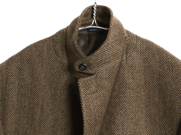 デッドストック 90s イタリア製 ポロ ラルフローレン ツイード テーラード ジャケット メンズ L / オールド ブレザー ラム ウール チンスト