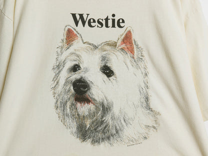 90s USA製 ドッグ イラスト プリント 半袖 Tシャツ メンズ レディース XL 古着 オールド 犬 アニマル アート キャラクター  大きいサイズ