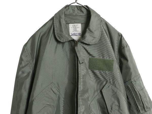 00s 米軍実物 CWU-36P サマー フライト ジャケット LARGE / オールド 00年製 軍物 アラミド ミリタリー USAF エアフォース ボンバー セージ