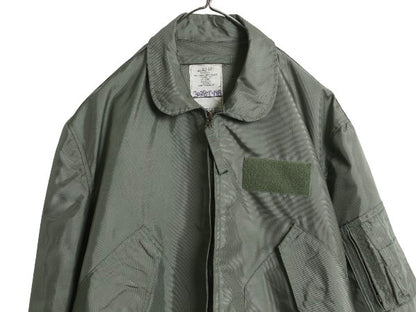 00s 米軍実物 CWU-36P サマー フライト ジャケット LARGE / オールド 00年製 軍物 アラミド ミリタリー USAF エアフォース ボンバー セージ