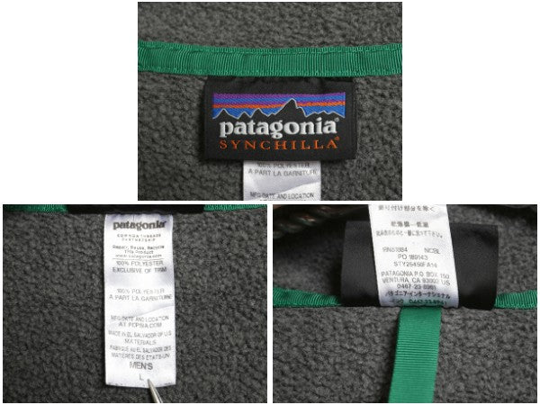 パタゴニア シンチラ スナップT メンズ L / 古着 14年製 プルオーバー フリース ジャケット ブルゾン ジャンパー アウトドア ハイネック 灰