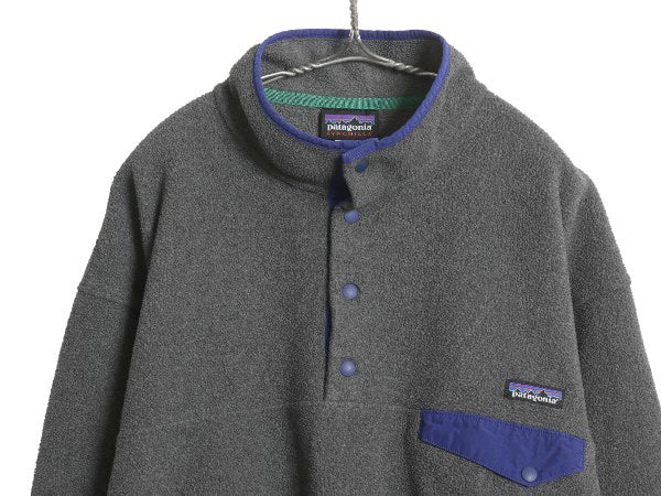 パタゴニア シンチラ スナップT メンズ L / 古着 14年製 プルオーバー フリース ジャケット ブルゾン ジャンパー アウトドア ハイネック 灰