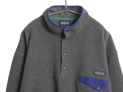 パタゴニア シンチラ スナップT メンズ L / 古着 14年製 プルオーバー フリース ジャケット ブルゾン ジャンパー アウトドア ハイネック 灰