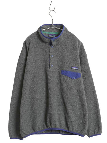 パタゴニア シンチラ スナップT メンズ L / 古着 14年製 プルオーバー フリース ジャケット ブルゾン ジャンパー アウトドア ハイネック 灰