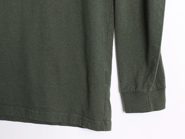 パタゴニア 両面 プリント 長袖 Tシャツ メンズ L 19年製 アウトドア ロンT ロングスリーブ P6 バックプリント ボックスロゴ カットソー 緑