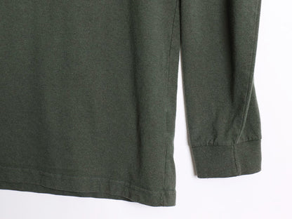 パタゴニア 両面 プリント 長袖 Tシャツ メンズ L 19年製 アウトドア ロンT ロングスリーブ P6 バックプリント ボックスロゴ カットソー 緑
