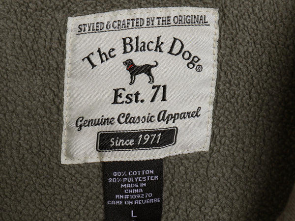 00s The Black Dog ドッグ プリント ハイネック スウェット メンズ レディース L オールド ヘビーウェイト 犬 裏起毛 トレーナー グリーン