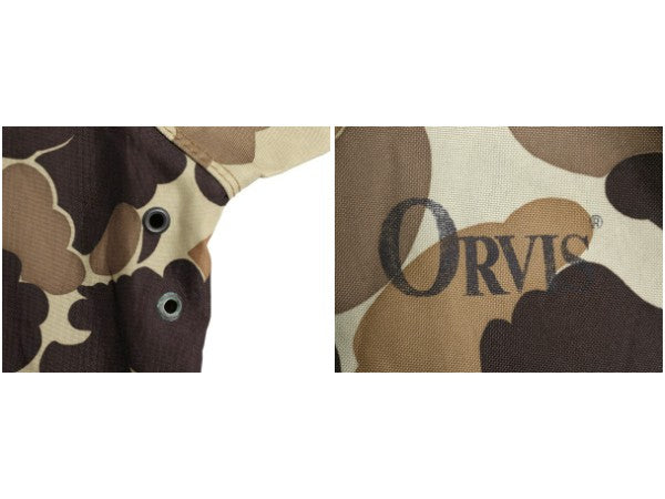 90s オービス ダックハンター カモ ナイロン ジャケット メンズ M オールド フルジップ 迷彩 防水 レイン パーカー ハンティング ブルゾン