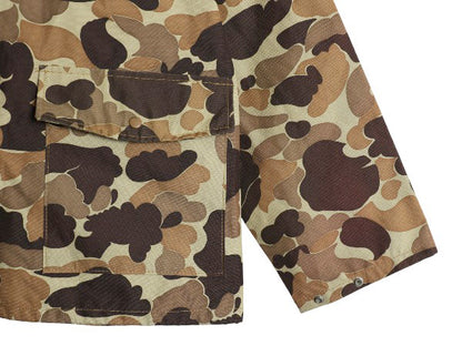 90s オービス ダックハンター カモ ナイロン ジャケット メンズ M オールド フルジップ 迷彩 防水 レイン パーカー ハンティング ブルゾン