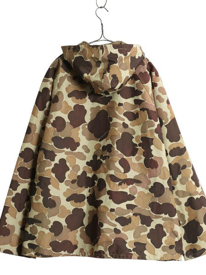 90s オービス ダックハンター カモ ナイロン ジャケット メンズ M オールド フルジップ 迷彩 防水 レイン パーカー ハンティング ブルゾン