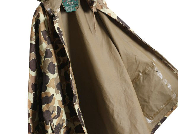 90s オービス ダックハンター カモ ナイロン ジャケット メンズ M オールド フルジップ 迷彩 防水 レイン パーカー ハンティング ブルゾン