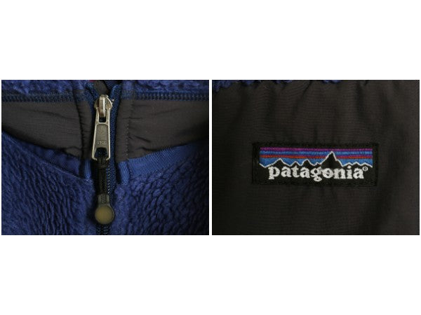 00s ★ パタゴニア レトロX フリース ジャケット メンズ M / 02年製 古着 オールド フルジップ アウトドア パイル ツートン ブルゾン 青