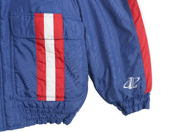 90s ジャイアンツ フード付き 中綿 ナイロン ジャケット メンズ M / オールド NFL オフィシャル スタジャン アメフト ブルゾン フルジップ