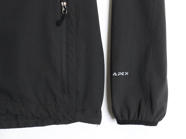 ノースフェイス APEX ソフトシェル ジャケット メンズ L / アウトドア フルジップ ブルゾン ジャンパー ストレッチ スムース ワンポイント