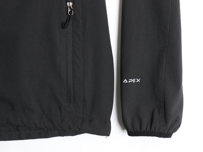 ノースフェイス APEX ソフトシェル ジャケット メンズ L / アウトドア フルジップ ブルゾン ジャンパー ストレッチ スムース ワンポイント