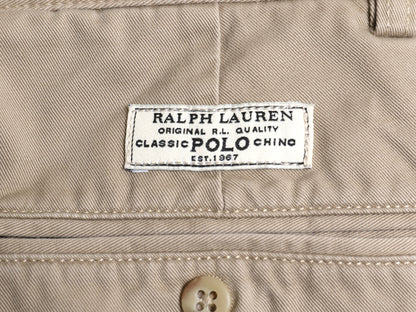 90s ポロ ラルフローレン コットン チノ パンツ 33 32 / オールド スラックス チノパン ストレート ノータック アーミー タイプ ポロチノ