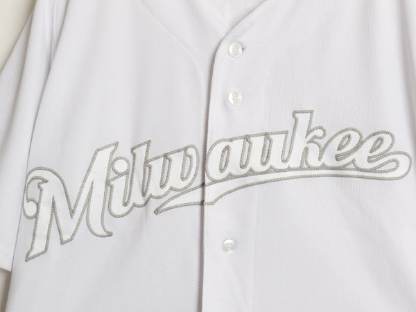 ブルワーズ ベースボール シャツ メンズ XXL 程/ MLB オフィシャル マジェスティック 大リーグ ユニフォーム 重ね着 ジャージ 大きいサイズ