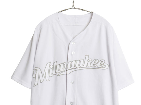 ブルワーズ ベースボール シャツ メンズ XXL 程/ MLB オフィシャル マジェスティック 大リーグ ユニフォーム 重ね着 ジャージ 大きいサイズ