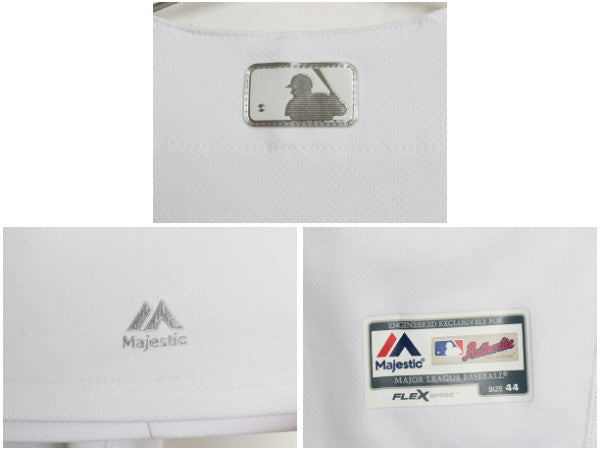 ブルワーズ ベースボール シャツ メンズ XXL 程/ MLB オフィシャル マジェスティック 大リーグ ユニフォーム 重ね着 ジャージ 大きいサイズ
