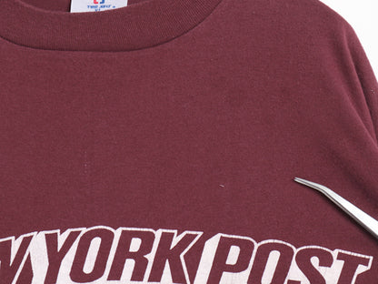 90s USA製 企業 プリント 長袖 Tシャツ メンズ XL / 古着 オールド ロンT ロングTシャツ ヘビーウェイト シングルステッチ 大きいサイズ 