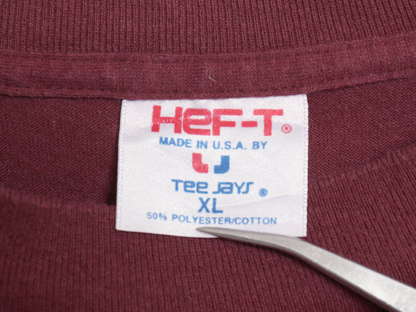 90s USA製 企業 プリント 長袖 Tシャツ メンズ XL / 古着 オールド ロンT ロングTシャツ ヘビーウェイト シングルステッチ 大きいサイズ 