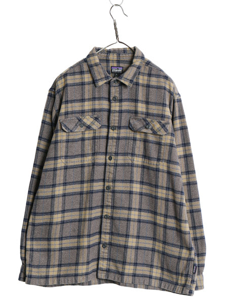 パタゴニア ロングスリーブ フィヨルド フランネル シャツ メンズ XL 17年製 アウトドア チェック ネルシャツ ヘビーウェイト 大きいサイズ