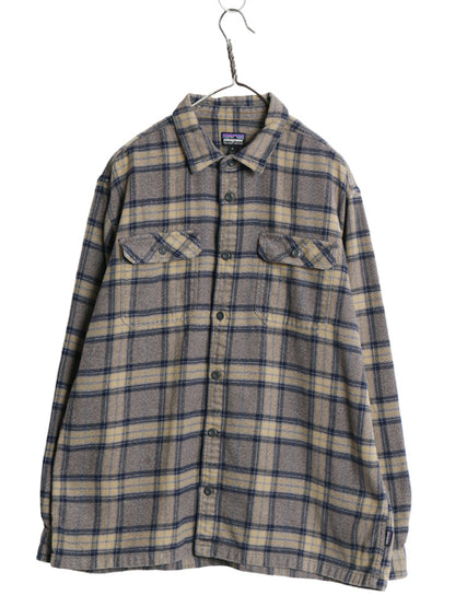 パタゴニア ロングスリーブ フィヨルド フランネル シャツ メンズ XL 17年製 アウトドア チェック ネルシャツ ヘビーウェイト 大きいサイズ