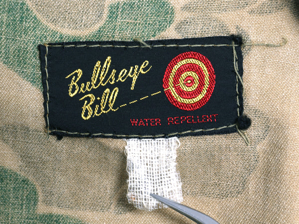 50s 60s Bullseye Bill ダックハンター カモ ハンティング ジャケット メンズ L 程 古着 ヴィンテージ カバーオール コットン ツイル 迷彩