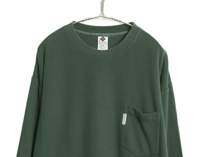90s コロンビア ポケット付き 鹿の子 長袖 Tシャツ メンズ XXL オールド ロンT ポケT ロングスリーブ コットン ワンポイント 大きいサイズ