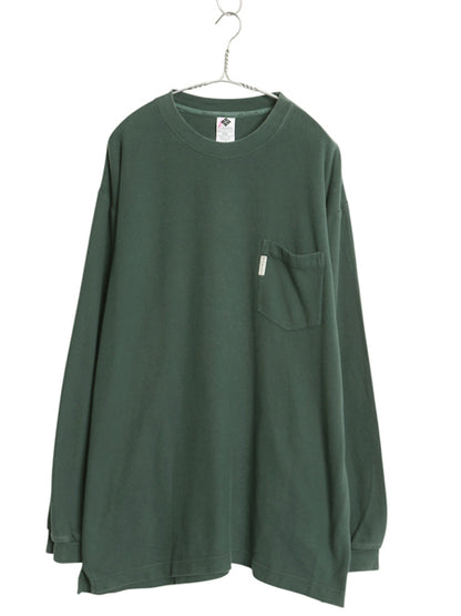 90s コロンビア ポケット付き 鹿の子 長袖 Tシャツ メンズ XXL オールド ロンT ポケT ロングスリーブ コットン ワンポイント 大きいサイズ