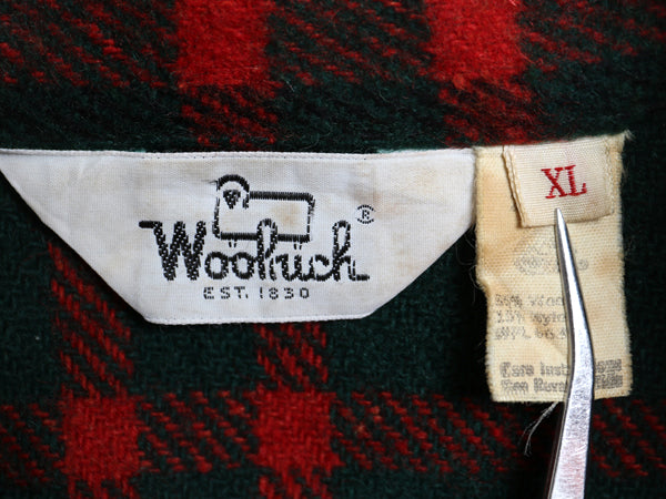 70s USA製 ウールリッチ チェック CPO ウール シャツ ジャケット メンズ XL 小さめ L 程 ヴィンテージ 4ポケット ボックス ヘビーウェイト